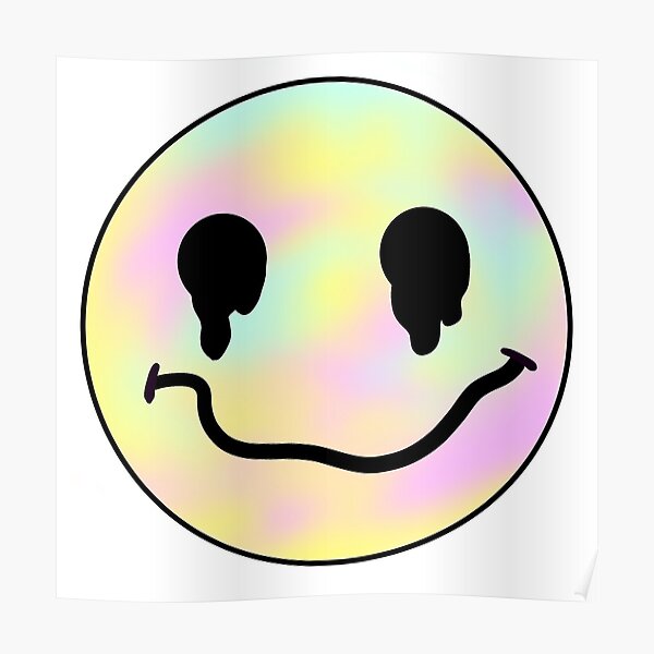 Melting Smiley Face Posters Redbubble