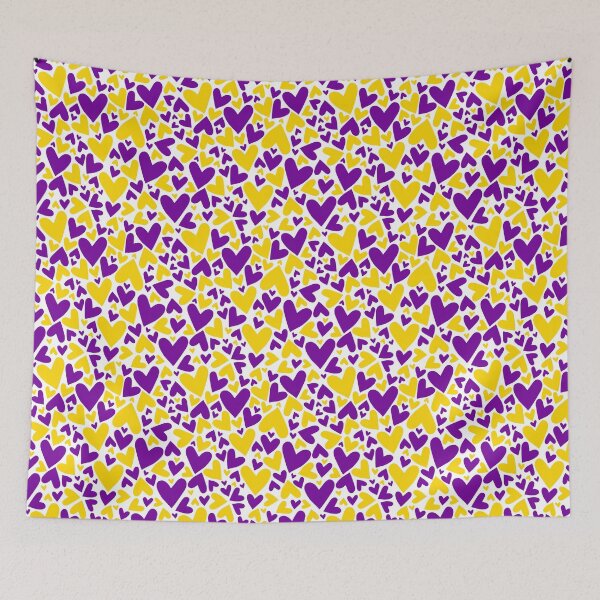 Item preview, Purple and Yellow Team Spirit Hearts designed and sold by digikim.