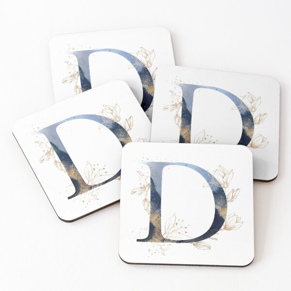 Item preview, Floral Initial Letter D, Monogram designed and sold by PinkLotusArt.
