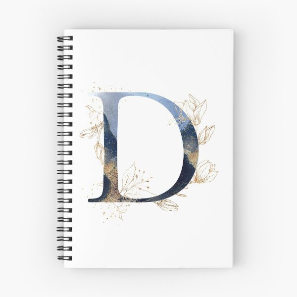Item preview, Floral Initial Letter D, Monogram designed and sold by PinkLotusArt.