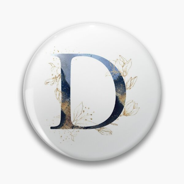 Item preview, Floral Initial Letter D, Monogram designed and sold by PinkLotusArt.
