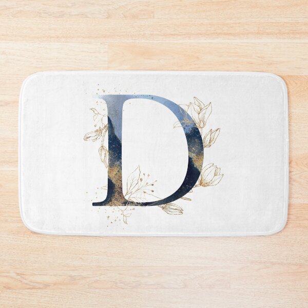 Item preview, Floral Initial Letter D, Monogram designed and sold by PinkLotusArt.