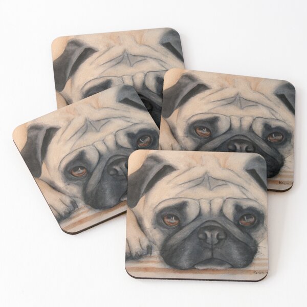 Item preview, It Wasn't Me Cute Pug watercolor  designed and sold by KristaHasson.