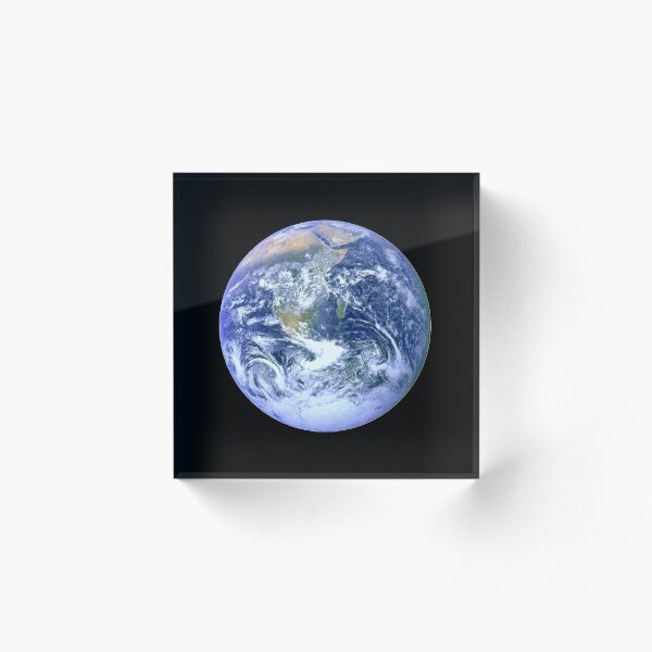 BLUE MARBLE. EARTH FROM SPACE. Acrylic Block