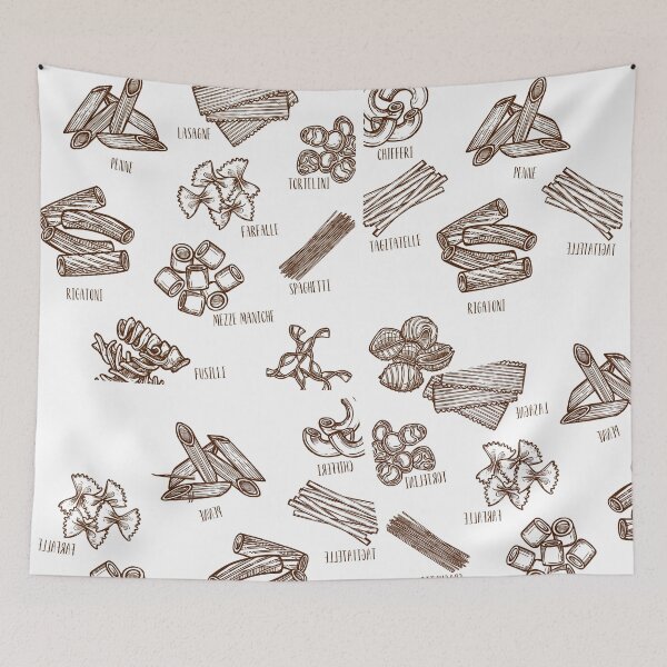 Item preview, Types of Pasta Pattern for Italian Food Lovers designed and sold by ravishdesigns.