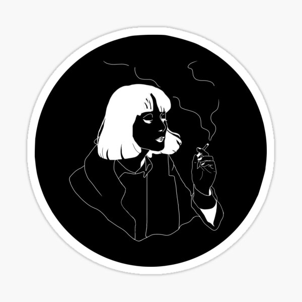 Girl smoking Sticker