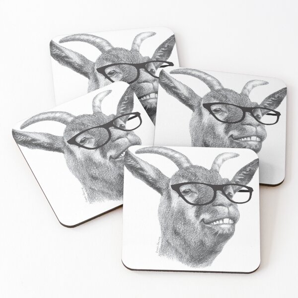 Item preview, Smiling Hipster Goat Sketch designed and sold by IconicTee.
