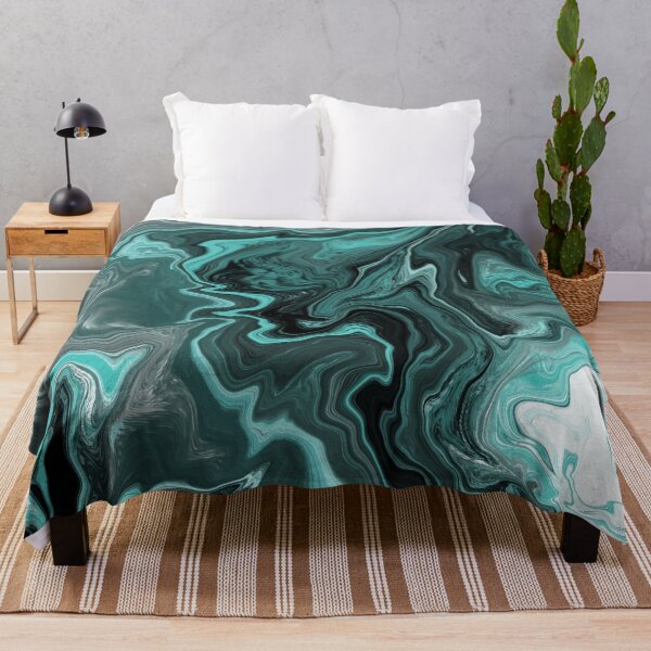 Item preview, Teal / Turquoise Acrylic Pour Painting designed and sold by abstractnudes.