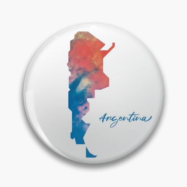 Item preview, Argentina Map in Watercolor - Blue Orange designed and sold by Geometricshow.