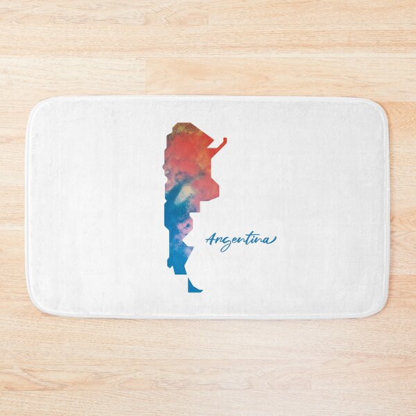 Item preview, Argentina Map in Watercolor - Blue Orange designed and sold by Geometricshow.