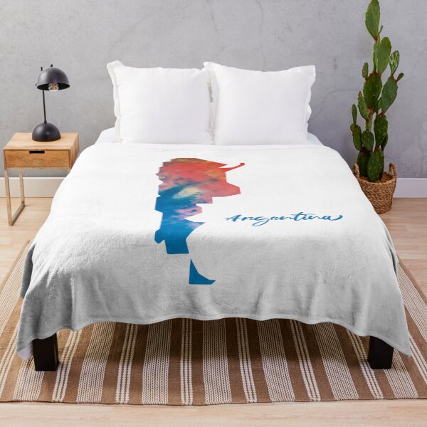 Item preview, Argentina Map in Watercolor - Blue Orange designed and sold by Geometricshow.