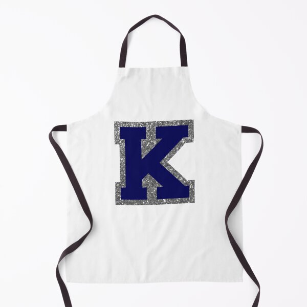 Item preview, silver and navy varsity letter K designed and sold by byleahwithlove.