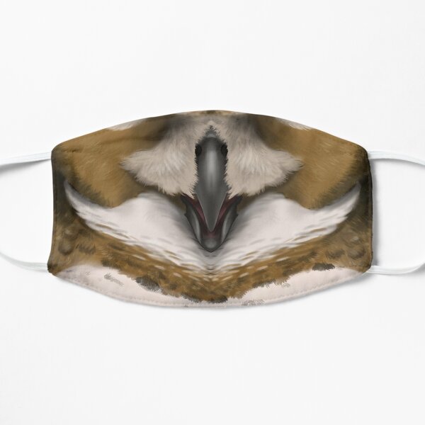 Great Horned Owl Face Flat Mask