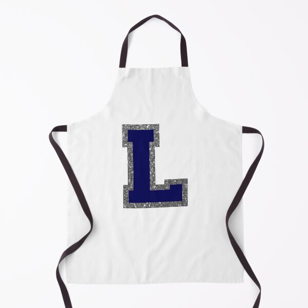 Item preview, silver and navy varsity letter L designed and sold by byleahwithlove.