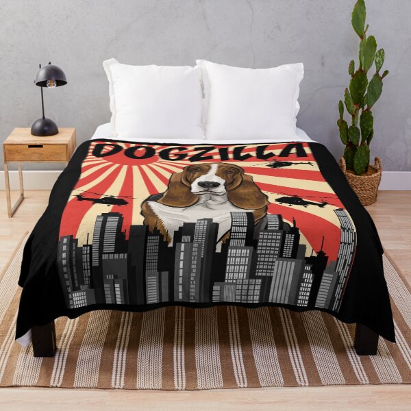 Item preview, Funny Retro Japanese Dogzilla Basset Hound designed and sold by Fair-Tees.