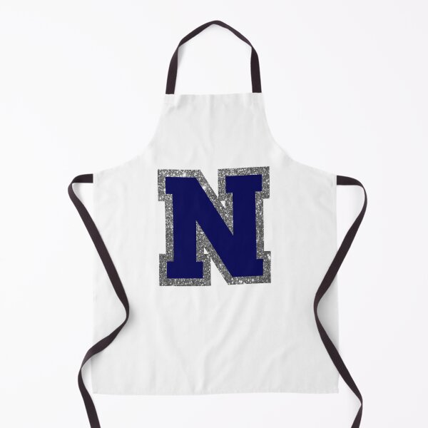 Item preview, silver and navy varsity letter N designed and sold by byleahwithlove.