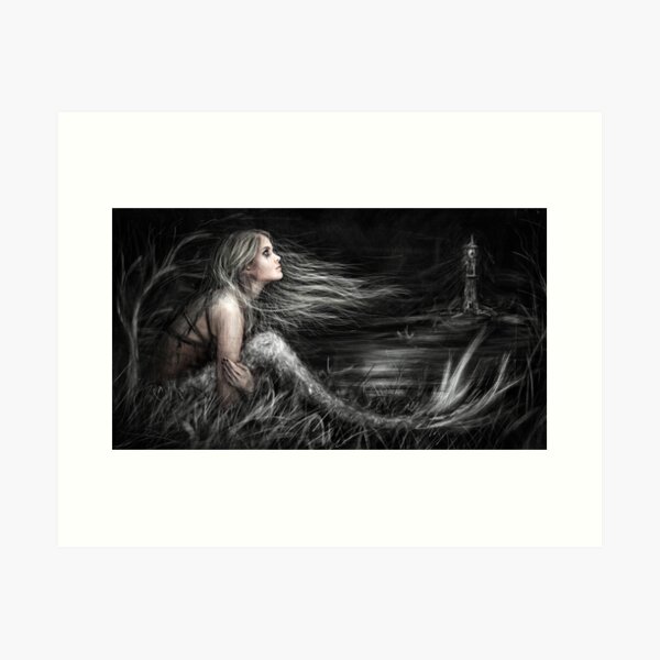 Mermaid at Midnight Art Print