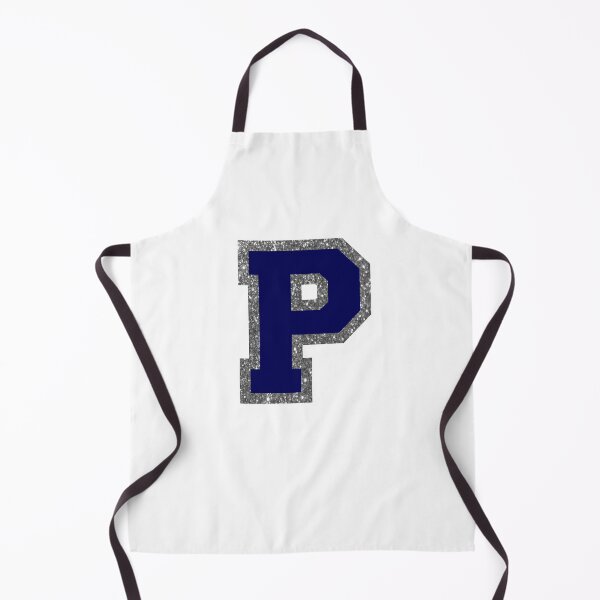 Item preview, silver and navy varsity letter P designed and sold by byleahwithlove.