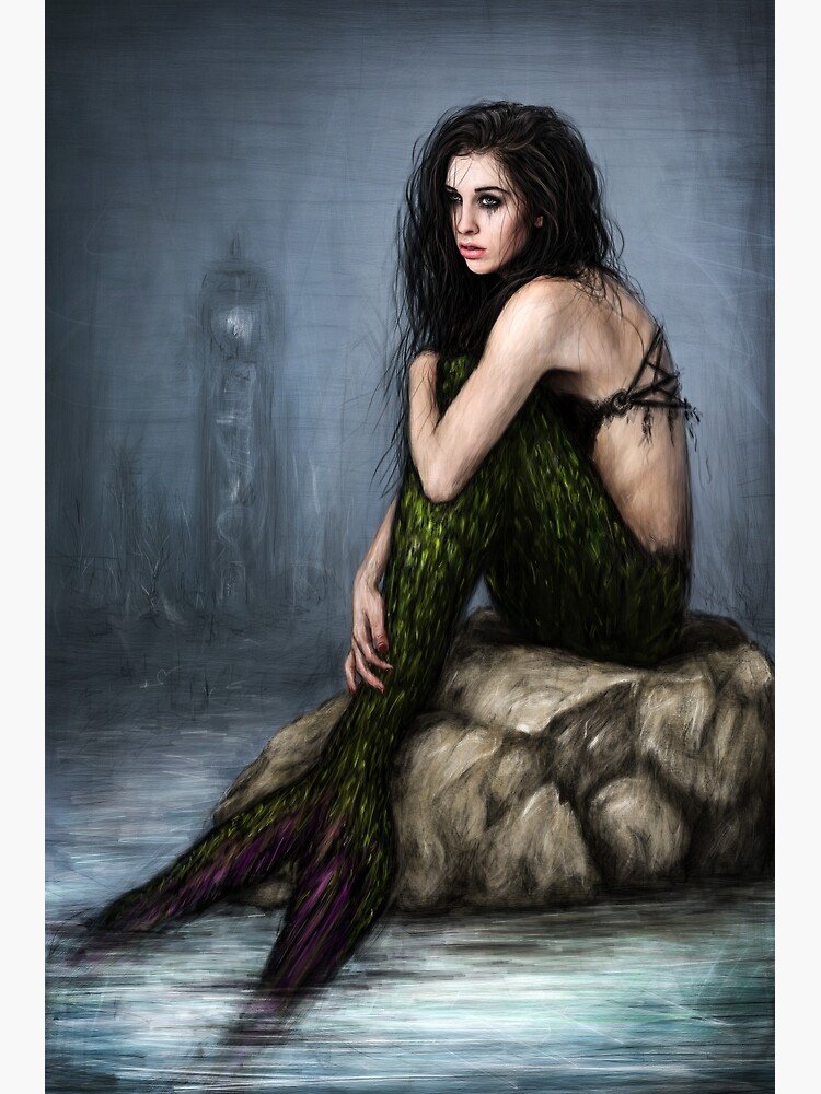 Mermaid And The Lighthouse Greeting Card By Jeremygriever Redbubble