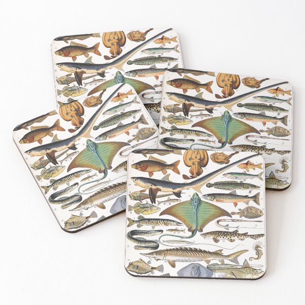 Item preview, Adolphe Millot - Poissons A - French vintage nautical poster designed and sold by DejaVuStudio.