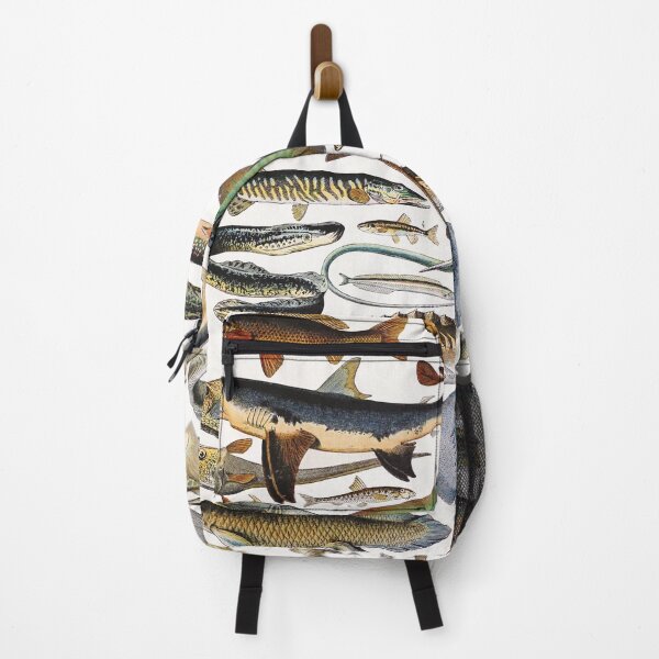 Adolphe Millot - Poissons A - French vintage nautical poster Backpack
