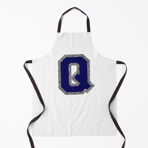 Item preview, silver and navy varsity letter Q designed and sold by byleahwithlove.
