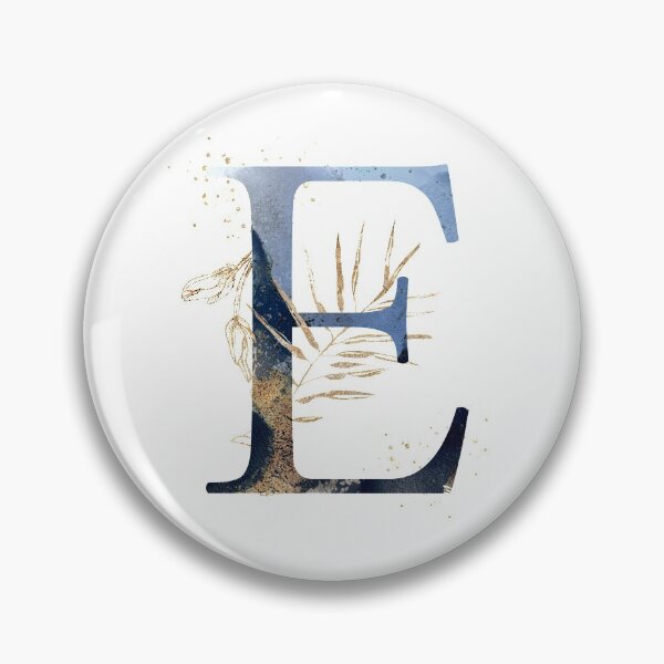 Item preview, Floral Initial Letter E, Monogram Gifts designed and sold by PinkLotusArt.