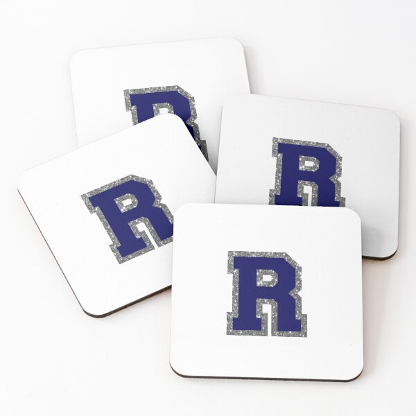 Item preview, silver and navy varsity letter R designed and sold by byleahwithlove.