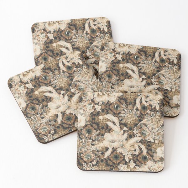 Item preview, Abstract plus floral neutral design designed and sold by vidyaroul.