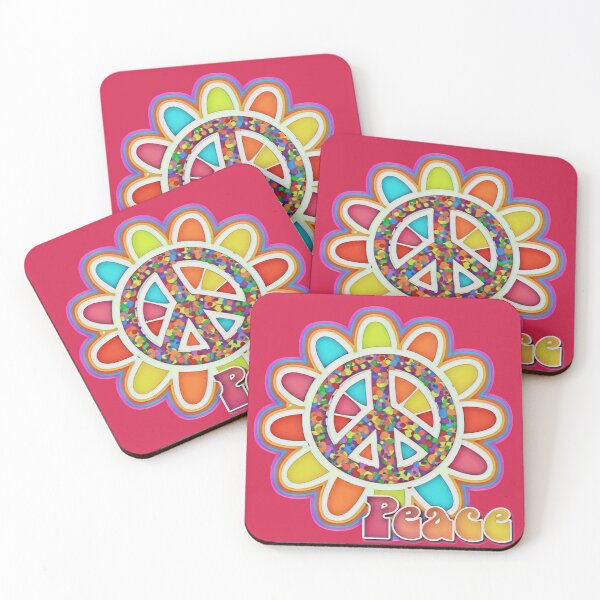 Item preview, Colorful Flower Power Peace Sign designed and sold by Alondra.