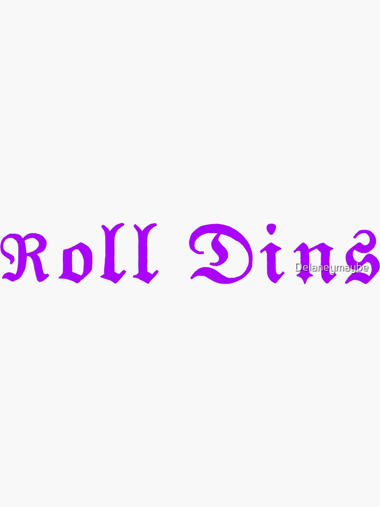 Thumbnail 3 of 3, Sticker, Bright Purple Roll Dins Fancy Font designed and sold by Delaneymaybe.