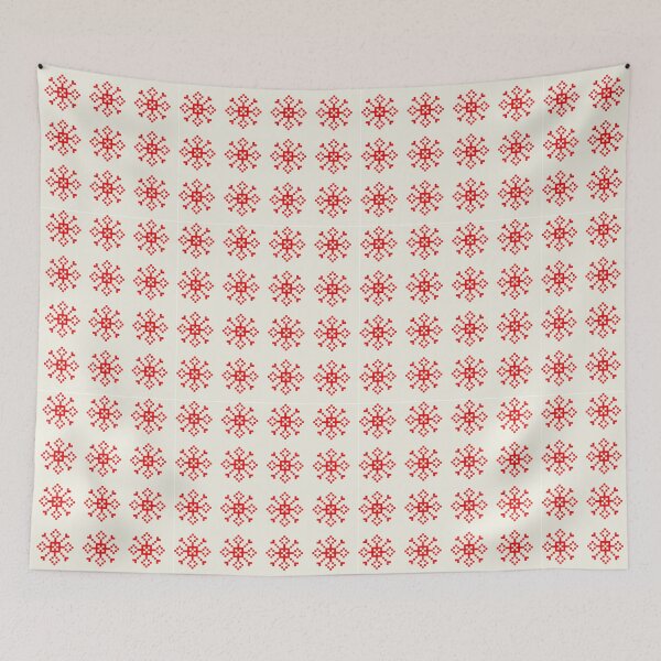 Item preview, red snow flakes designed and sold by nannadesign.