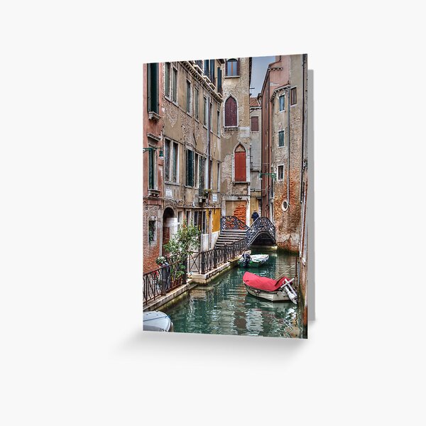 A Canal In Venice Italy Greeting Card