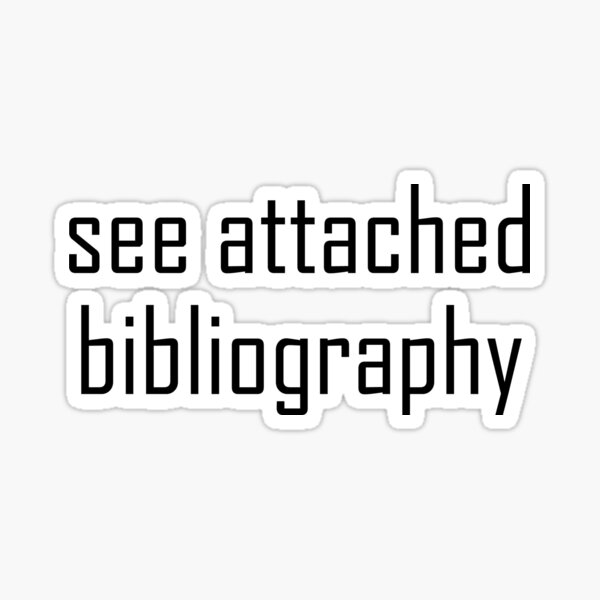Bibliography Stickers for Sale