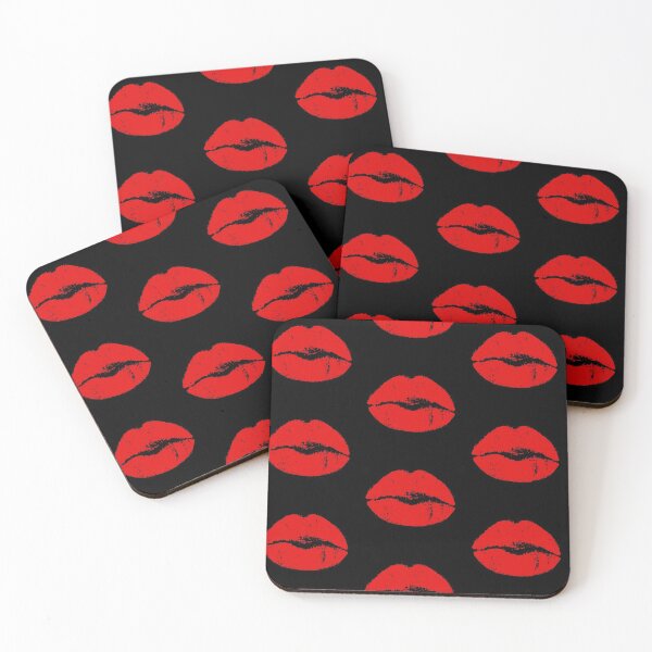 Item preview, Kiss pattern in love sexy mouth red lips one should kiss designed and sold by MadandMean.