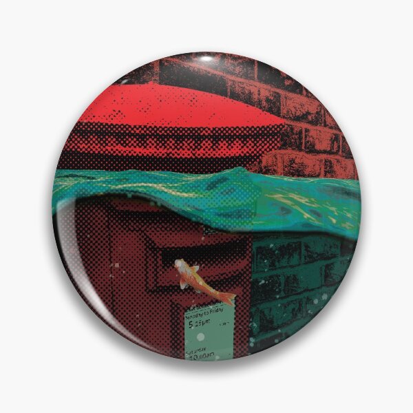 Item preview, Pillarbox Postbox Global Warming city vision pop art designed and sold by JillBusbyArt.