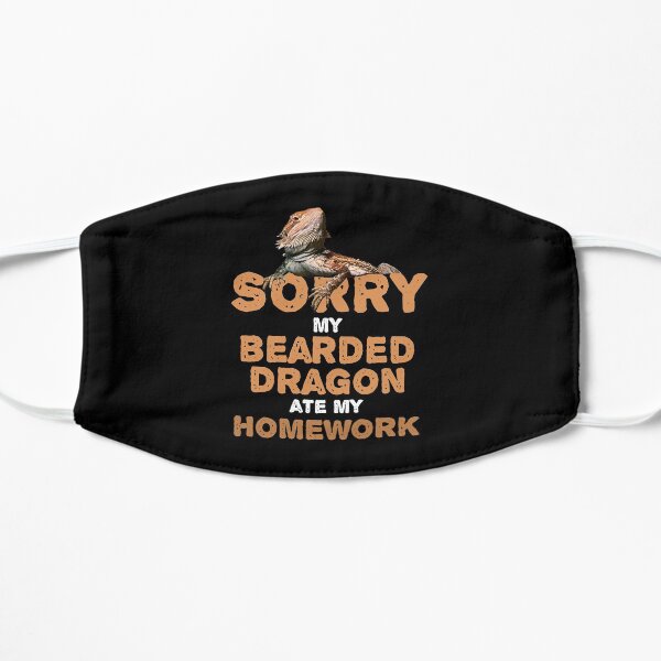Sorry My Bearded Dragon Ate My Homework Funny School Pogona Vitticeps Design Mask