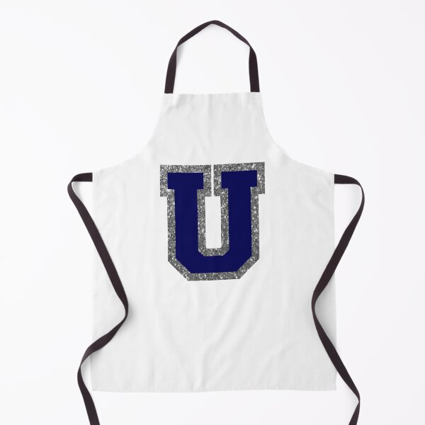 Item preview, silver and navy varsity letter U designed and sold by byleahwithlove.