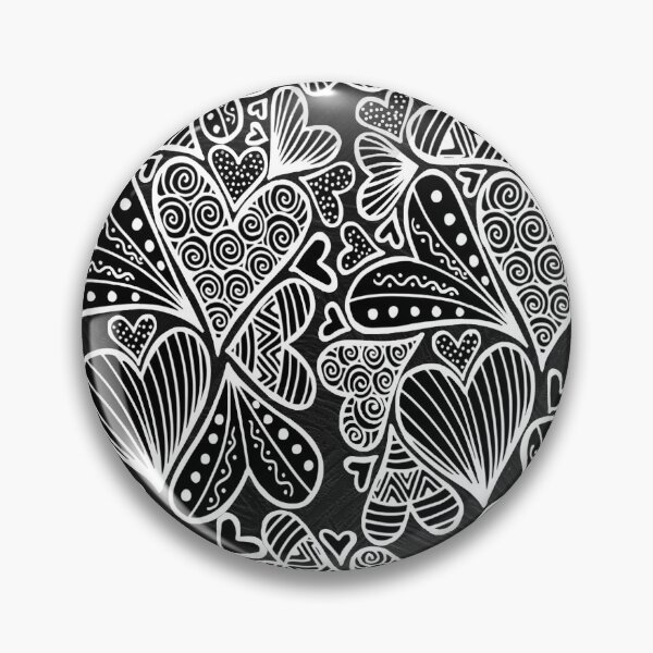 Item preview, Zentangle Inspired Art Heart Black designed and sold by REApparelCo.