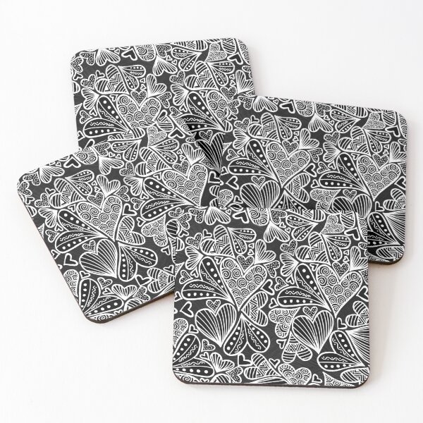 Item preview, Zentangle Inspired Art Heart Black designed and sold by REApparelCo.