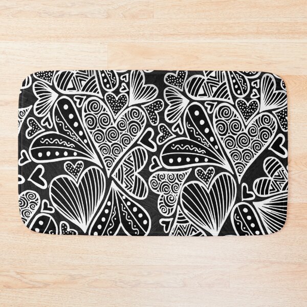 Item preview, Zentangle Inspired Art Heart Black designed and sold by REApparelCo.