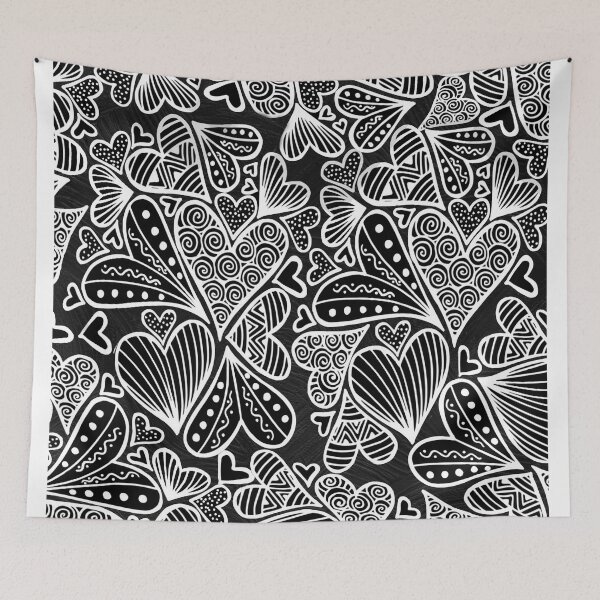 Item preview, Zentangle Inspired Art Heart Black designed and sold by REApparelCo.