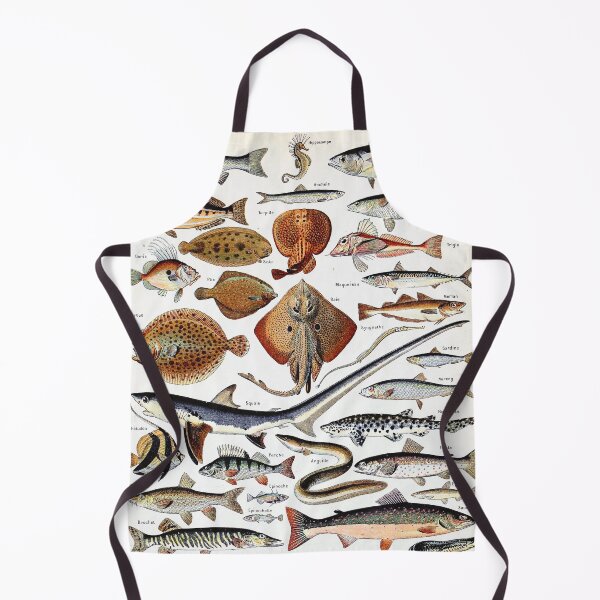 Item preview, Adolphe Millot - Poissons B - French vintage nautical poster designed and sold by DejaVuStudio.