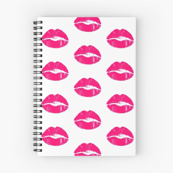 Item preview, Lips kisses pattern Pink lipsticks kiss mouth pattern in love designed and sold by MadandMean.