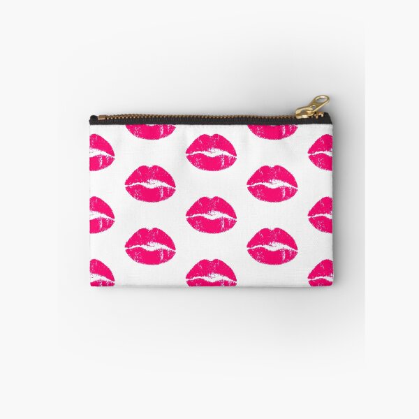 Item preview, Lips kisses pattern Pink lipsticks kiss mouth pattern in love designed and sold by MadandMean.