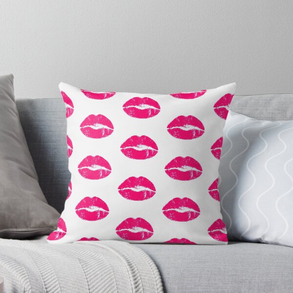 Item preview, Lips kisses pattern Pink lipsticks kiss mouth pattern in love designed and sold by MadandMean.