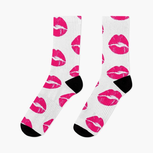 Item preview, Lips kisses pattern Pink lipsticks kiss mouth pattern in love designed and sold by MadandMean.