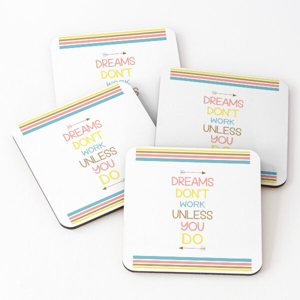 Item preview, dreams don't work unless you do caption designed and sold by bhavyaarts.