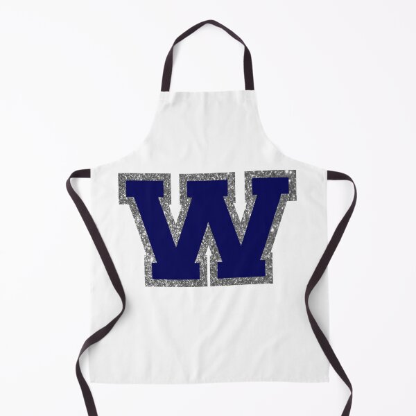 Item preview, silver and navy varsity letter W designed and sold by byleahwithlove.