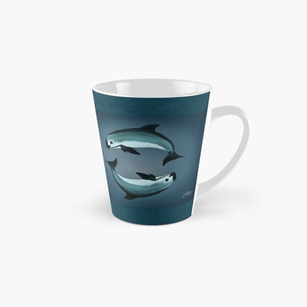 "Spiraling" vaquita porpoise by artist Amber Marine (Copyright 2015) ~ vaquita art, critically endangered species Tall Mug